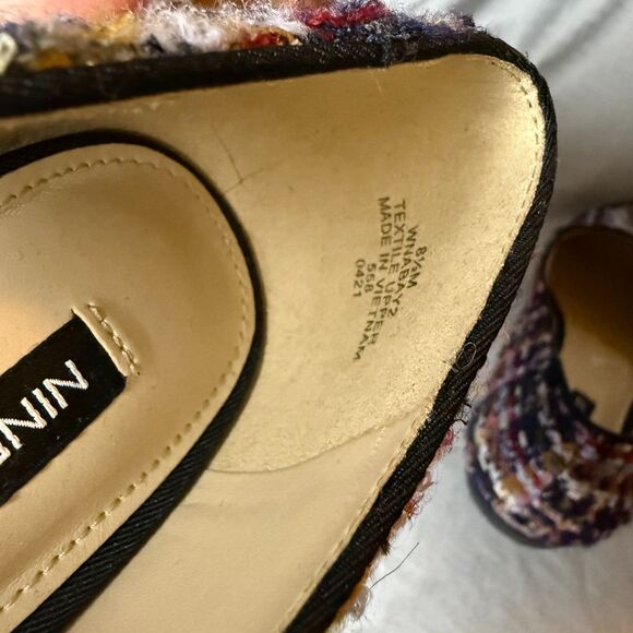 Nine West Abay 2 Women's Plaid Tweed Colorful Pointed Toe Flats Size 8.5 - Picture 9 of 11
